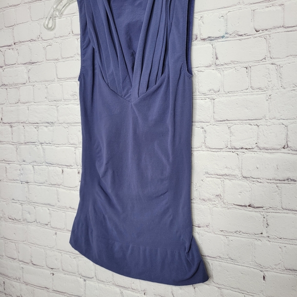 Spanx On Top and In Control Draped V Sleeveless Blue Tank Top Size M - Picture 9 of 10